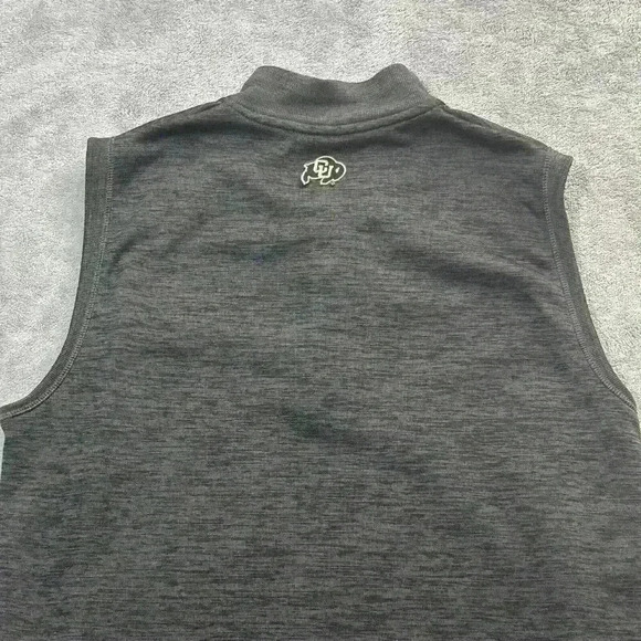 Under Armour Vest Mens Medium Colorado State Full Zip Loose Fit Heather Gray - Picture 8 of 8